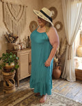 Robe longue a bretelles