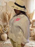 Chemise cœur graffiti coupe ample